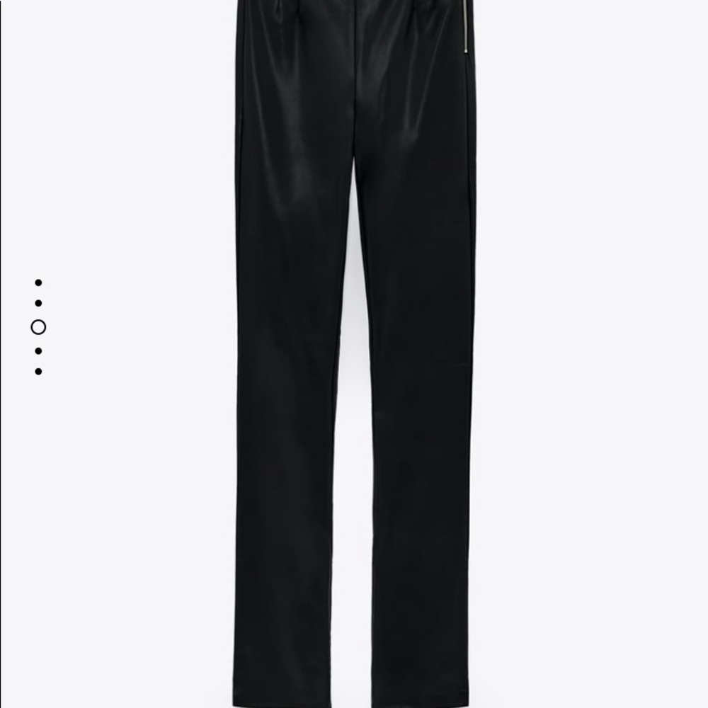 zara extra long faux leather leggings - Picture 3 of 8
